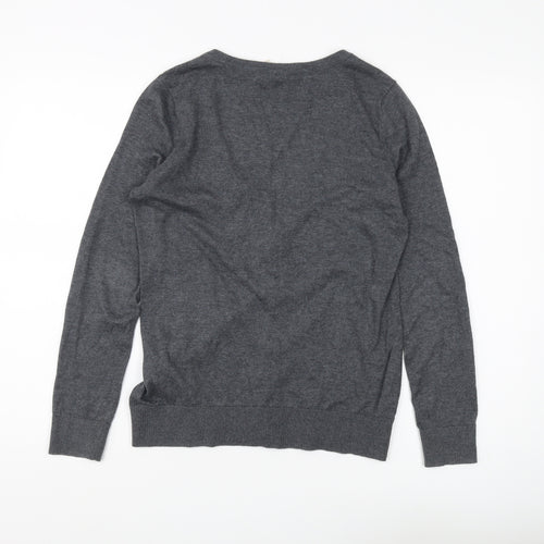Forever 21 Women's Grey V-Neck Cardigan, Size S
