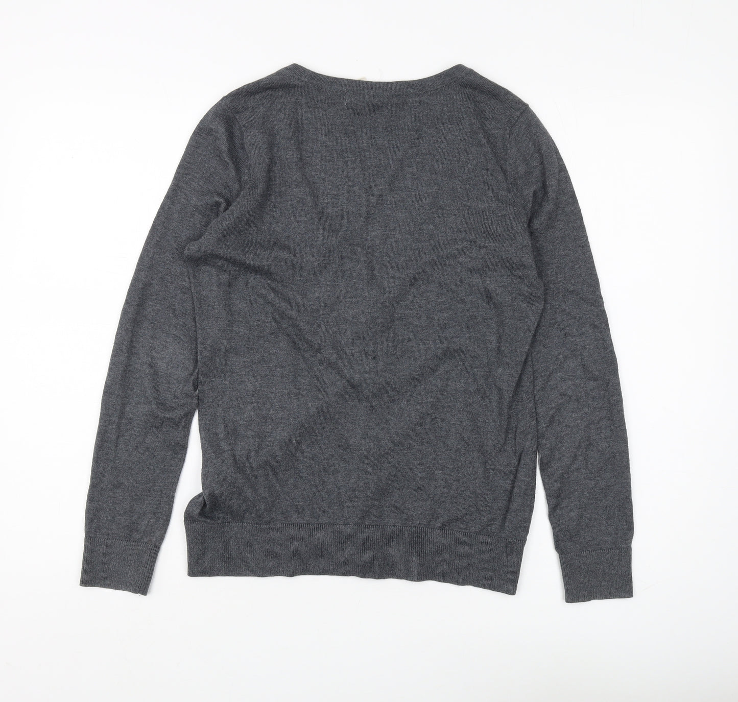 Forever 21 Women's Grey V-Neck Cardigan, Size S