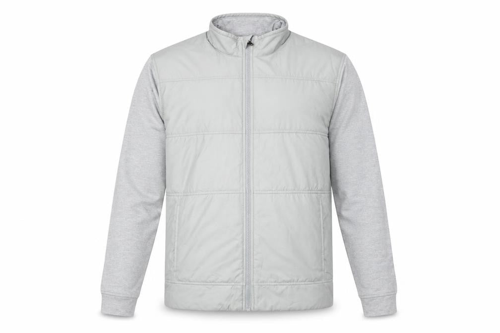 Front view of Cutter & Buck Men's Grey Basic Jacket, size S