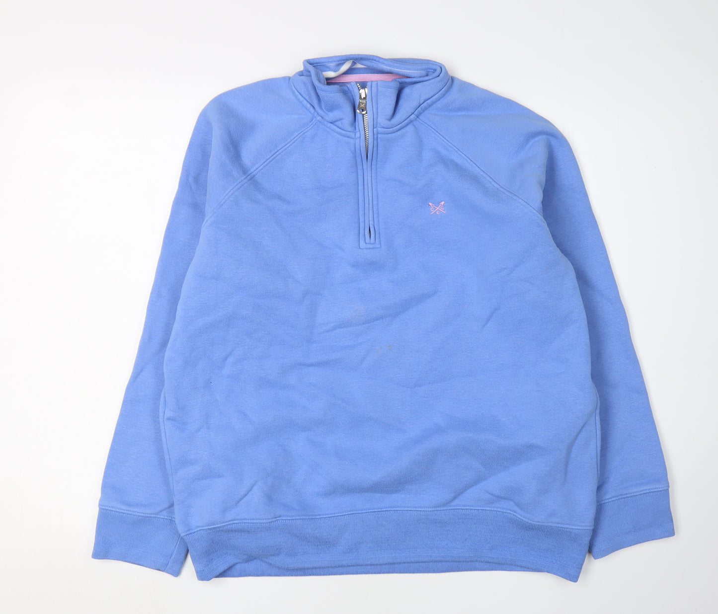 Crew Clothing Women’s Blue Pullover Sweatshirt, Size 14, Logo