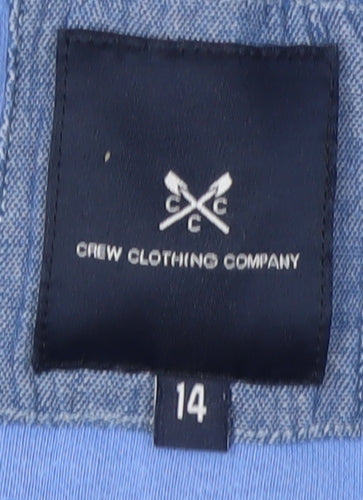 Crew Clothing Women’s Blue Pullover Sweatshirt, Size 14, Logo