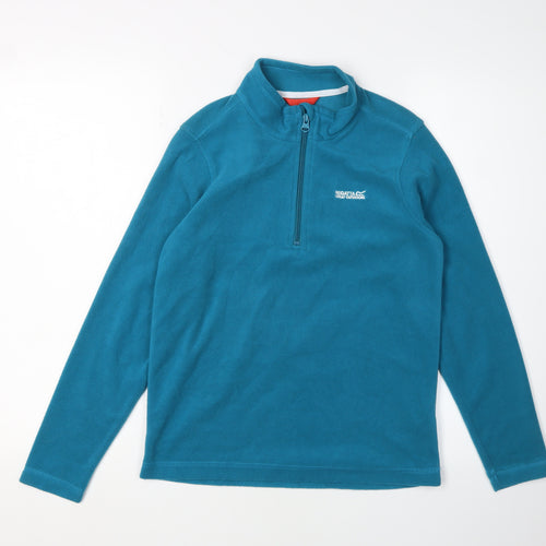 Regatta Boys Blue 1/4 Zip Fleece Sweatshirt 13 Years