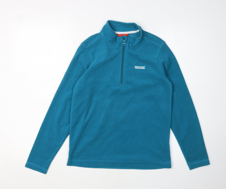 Regatta Boys Blue 1/4 Zip Fleece Sweatshirt 13 Years