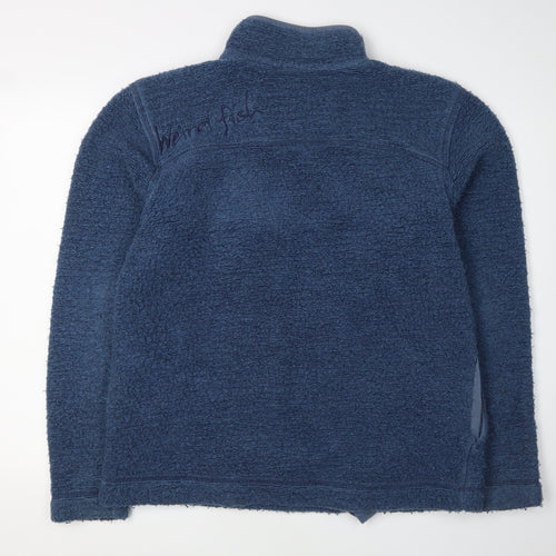 Weird Fish Men's Blue 1/4 Zip Fleece Sweatshirt - Size S