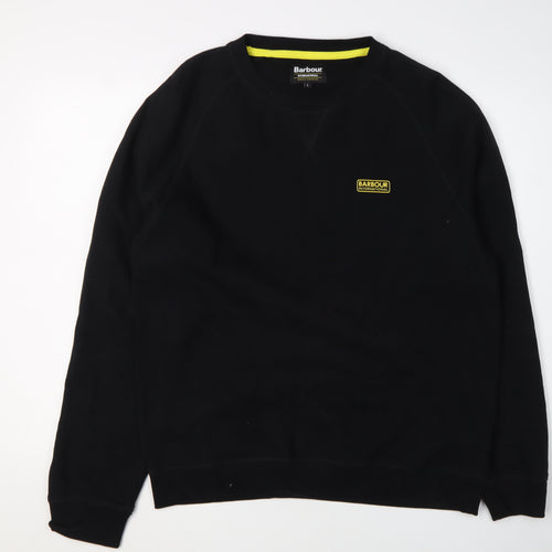 Barbour Men's Black Logo Pullover Sweatshirt L