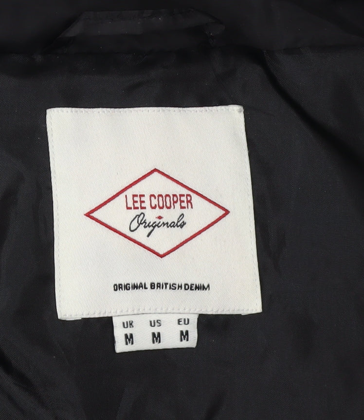 Lee Cooper Men's Black Puffer Jacket, Size M