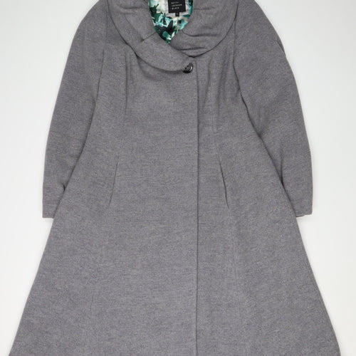 Betty Jackson Black Women's Grey Overcoat Size 12