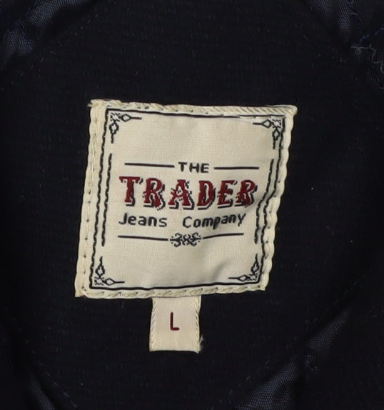 The Trader Jeans Men's Black Pea Coat, L, Winter