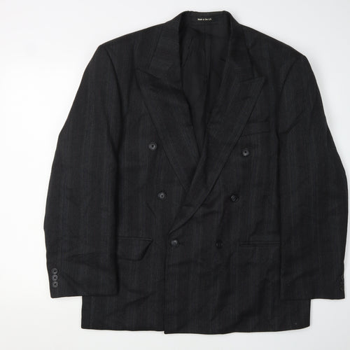 St Michael Men's Grey Double-Breasted Blazer 42S