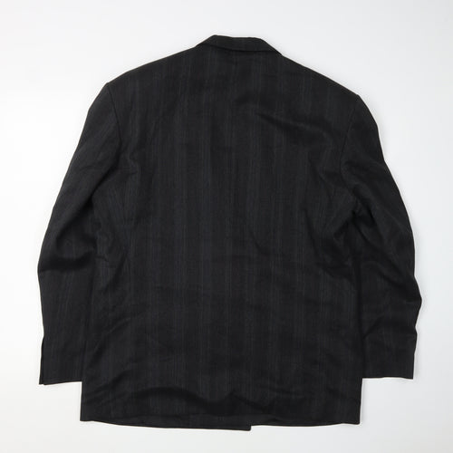 St Michael Men's Grey Double-Breasted Blazer 42S