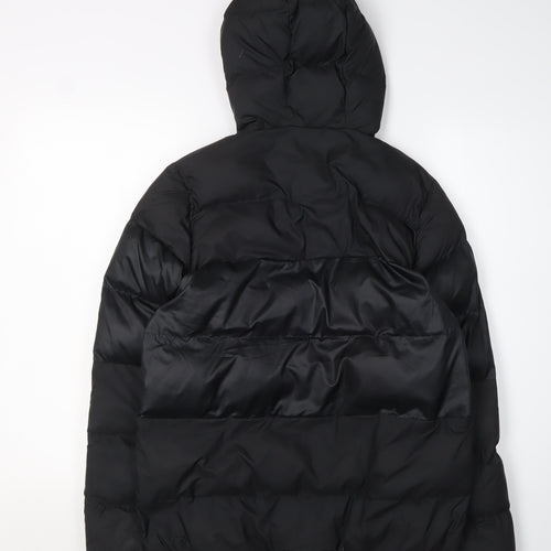 Adidas Boys Black Puffer Jacket 13-14 Years Winter Hooded