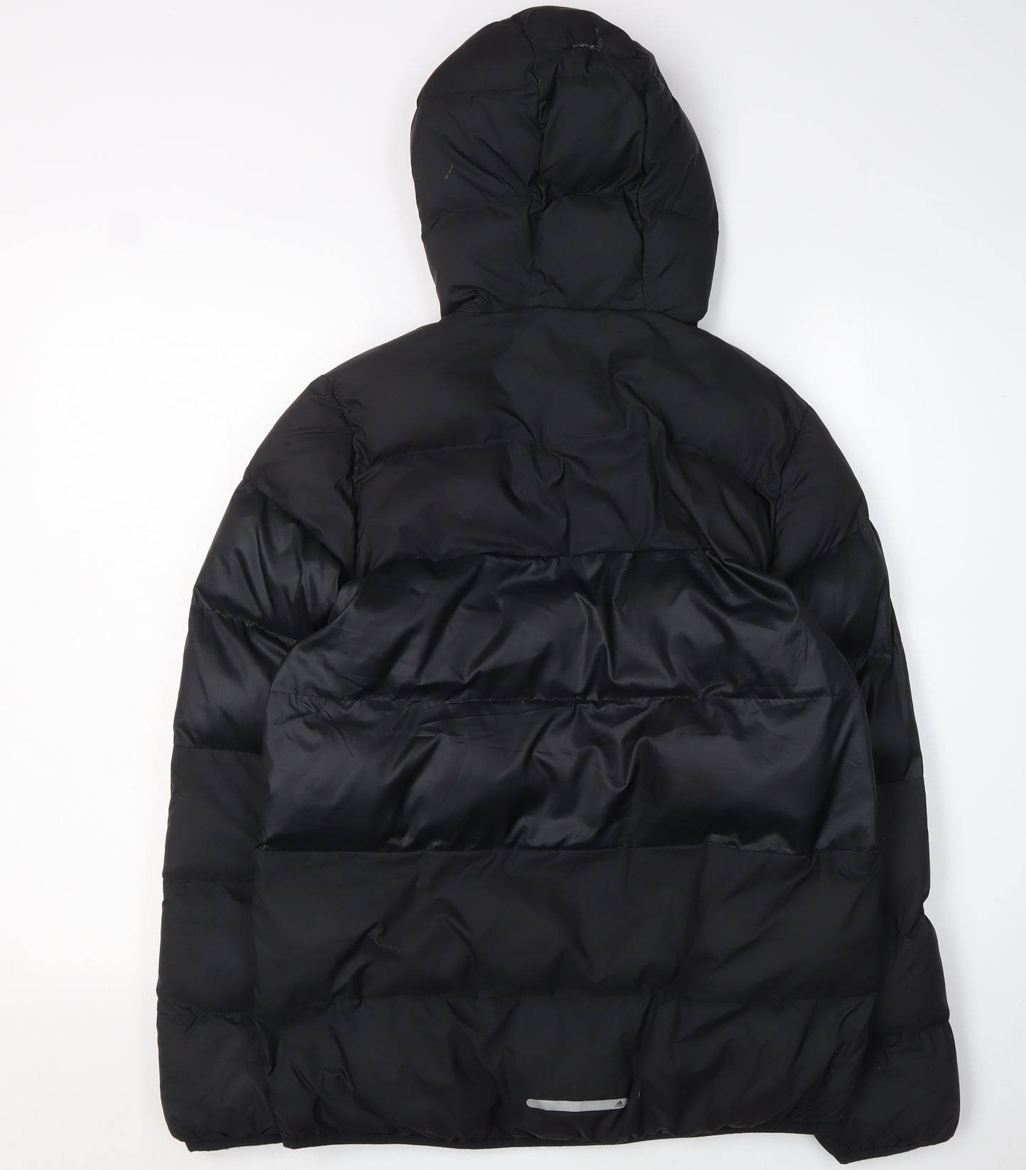 Adidas Boys Black Puffer Jacket 13-14 Years Winter Hooded