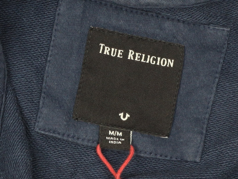 True Religion Men's Blue Full Zip Hoodie M