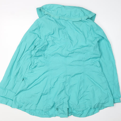 Per Una Women's Green Cotton Jacket, Size 20, Casual Style
