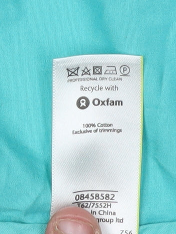 Per Una Women's Green Cotton Jacket, Size 20, Casual Style