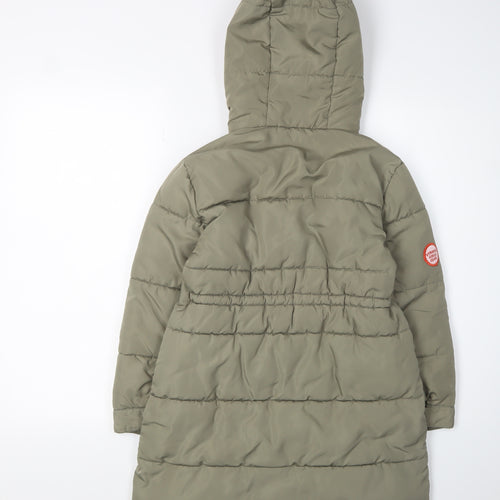 Zara Girls Green Puffer Jacket - Size 9 Years - Autumn Winter Style