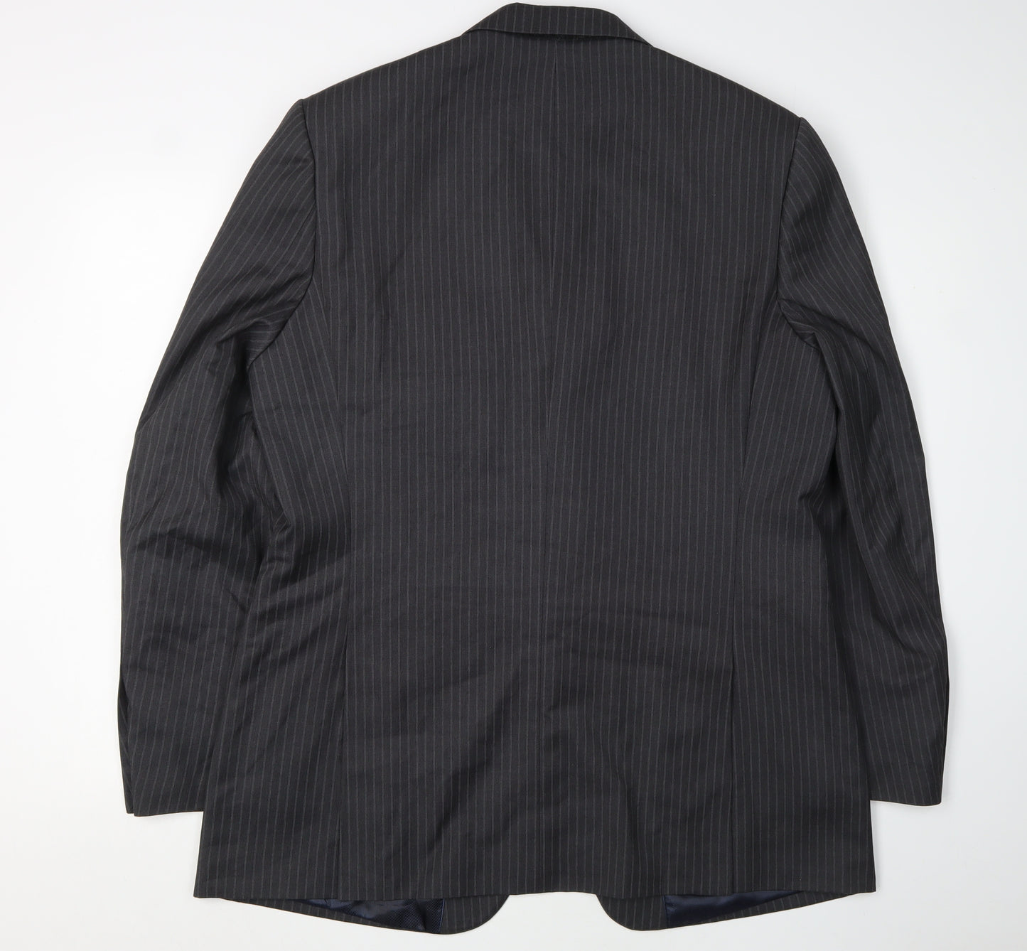 BHS Men's Grey Stripe Blazer 42L, Classic Formal Style