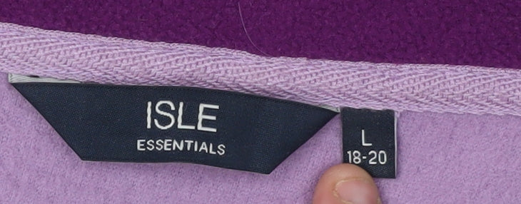 ISLE Essentials Women's Purple Fleece Jacket L