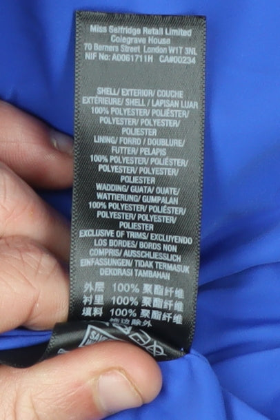 Miss Selfridge Blue Puffer Jacket - Womens Size 4, Casual, Winter