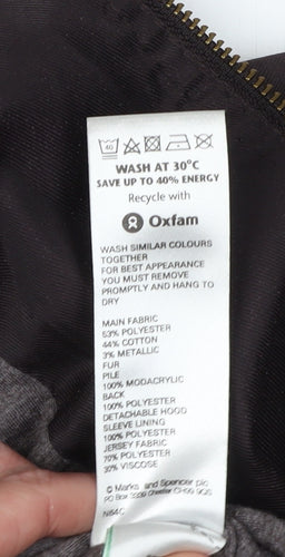 Marks and Spencer Women's Brown Parka, Size 18