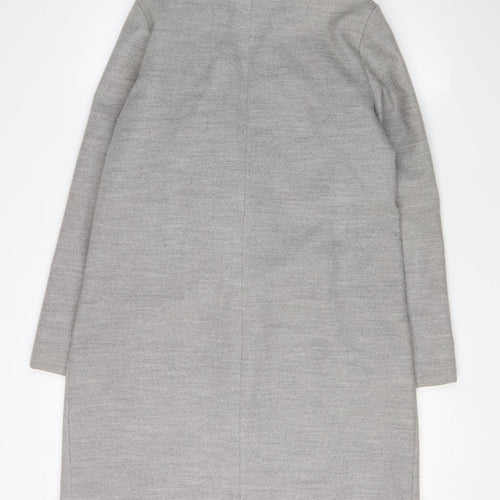 New Look Women's Grey Overcoat, Size 8, Classic Style