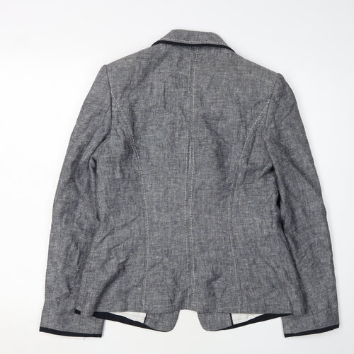 Marks and Spencer Women's Grey Linen Blazer Size 12