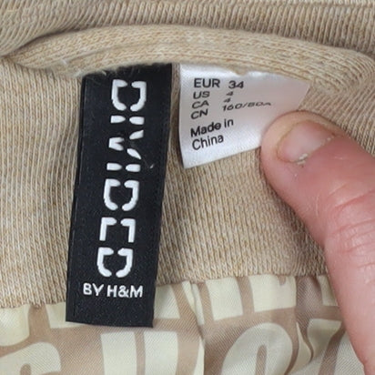 H&M Women's Beige Suit Jacket Size 6 - Casual Workwear Essential