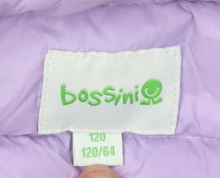 Bossini Girls Purple Puffer Jacket Size 8-9 Years