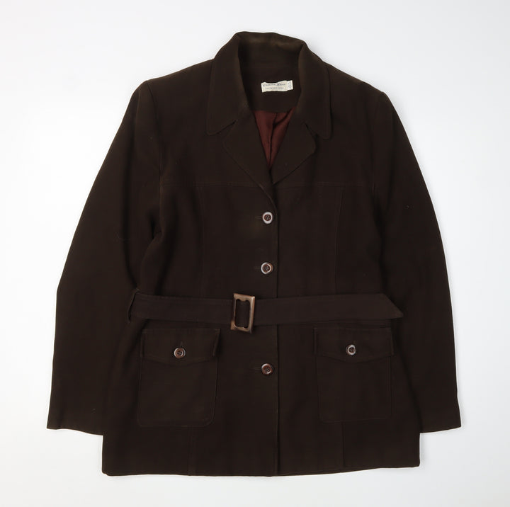 Charlotte Halton Women's Brown Belted Jacket, Size 16