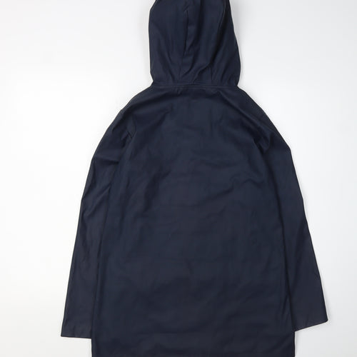 Dorothy Perkins Women's Blue Hooded Rain Coat Size 6