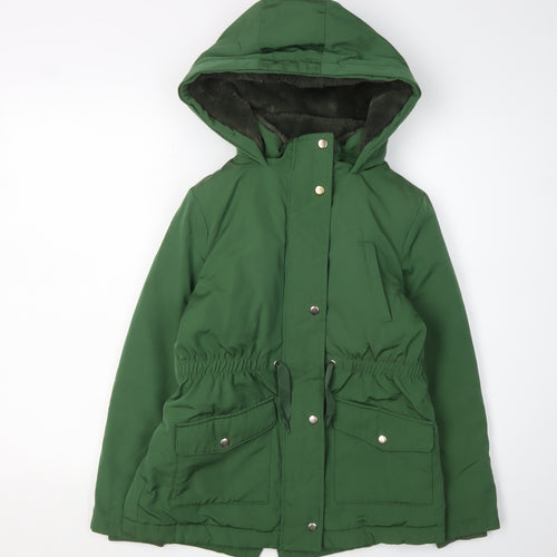 Marks and Spencer Boys Green Parka Jacket 9-10 Years