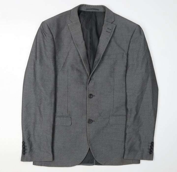 Next Men's Grey Suit Jacket, Size 38R, Formal Wear