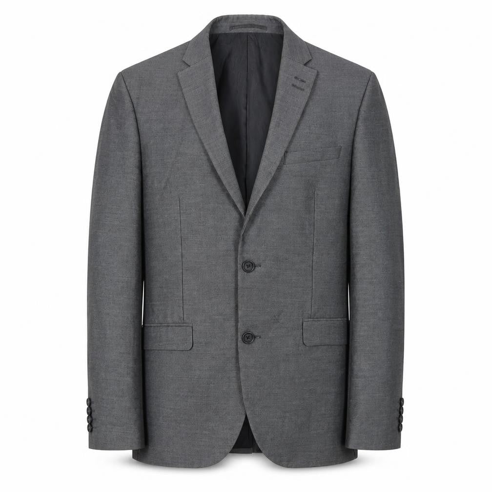 Front view of Next Men's Grey Suit Jacket, size 38R, Formal Wear