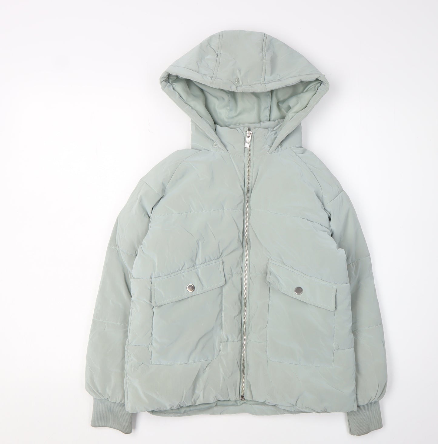 River Island Girls Green Puffer Jacket 9-10 Years