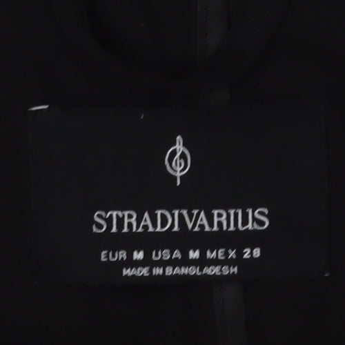 Stradivarius Women's Black M Trench Coat, Belted, Long Sleeve