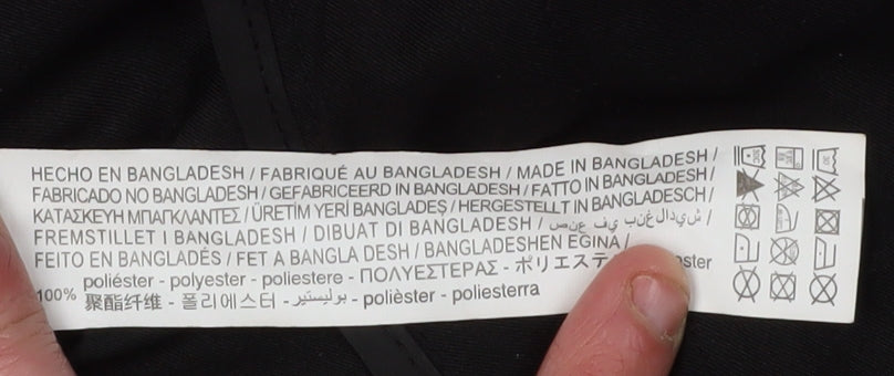 Stradivarius Women's Black M Trench Coat, Belted, Long Sleeve