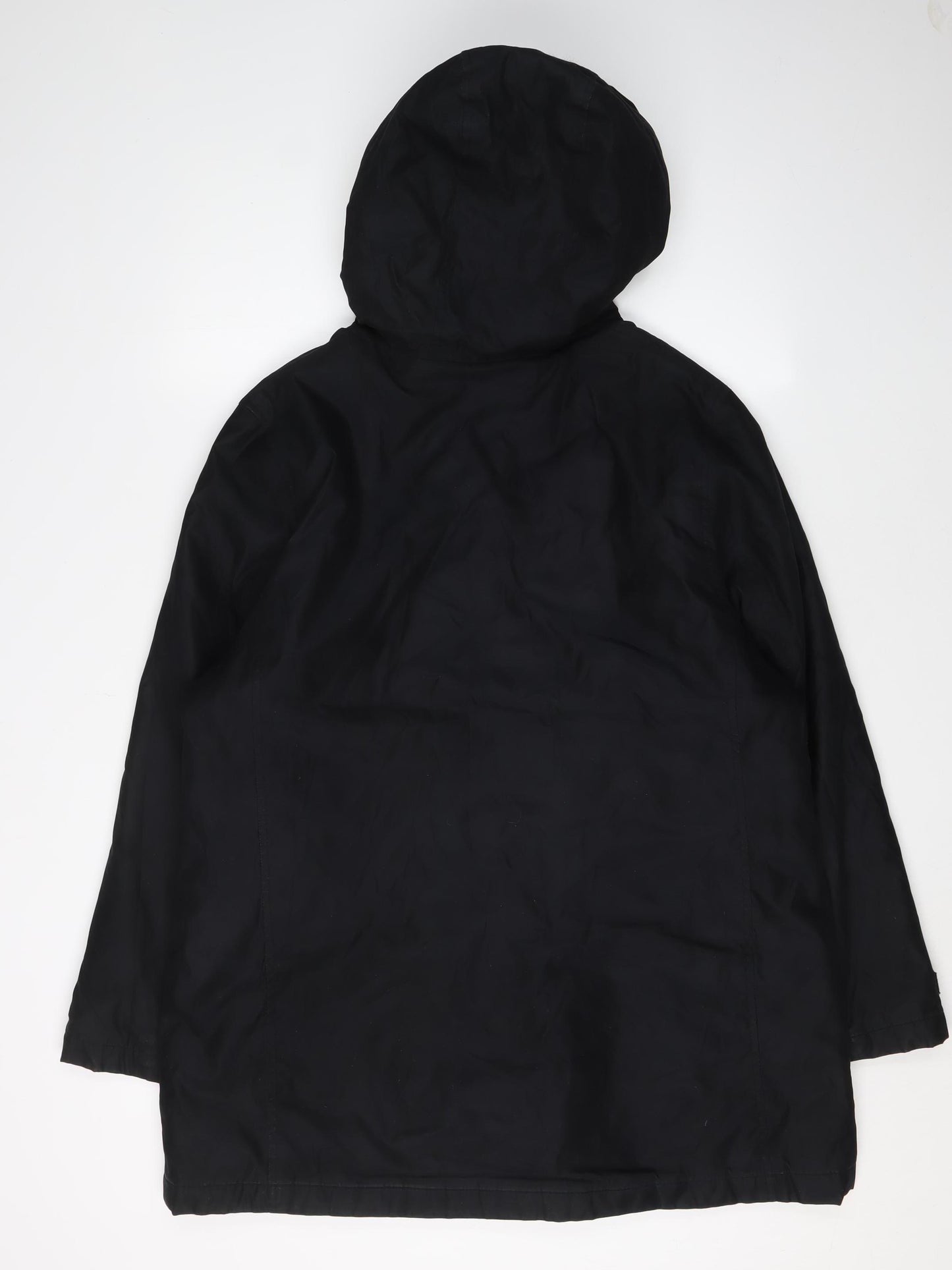 Debenhams Women's Black Hooded Parka Coat Size 16