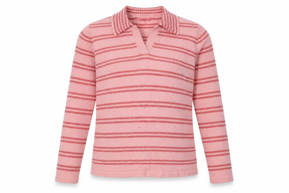 Front view of Honor Millburn Women's Pink Collared jumper M