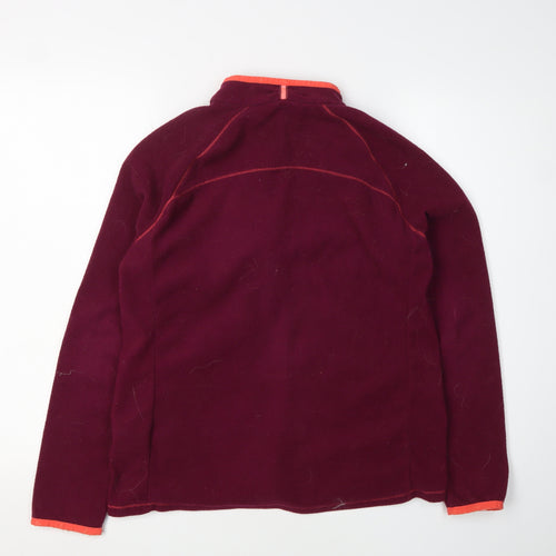 Decathlon Girls Red Fleece Jacket Mid-Length 14 Years