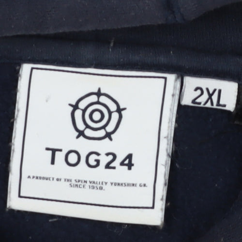 TOG24 Men's Blue Full Zip Hoodie 2XL Regular