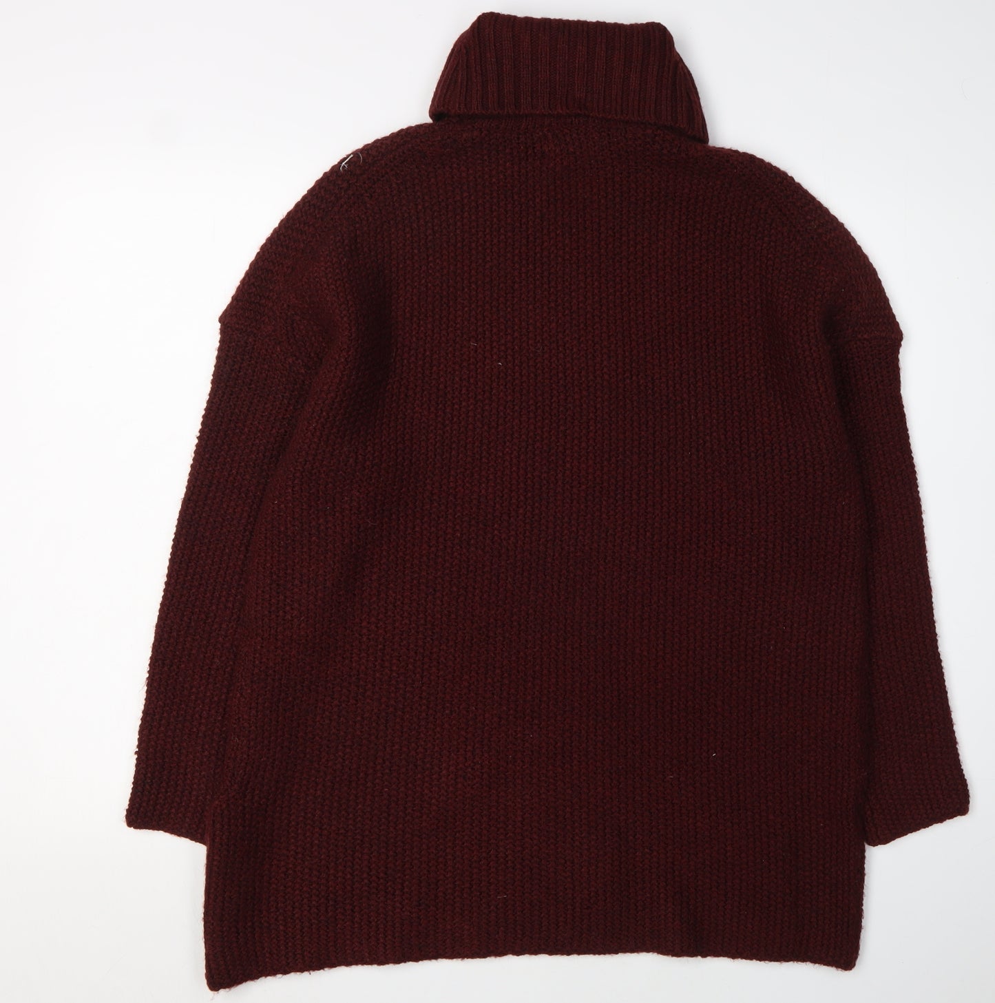 ONLY Women's Red Roll Neck Pullover Jumper Size L