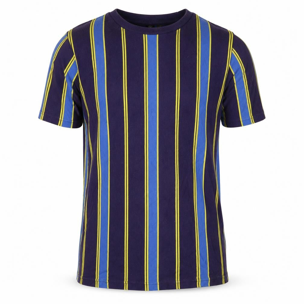 Front view of Urban Outfitters Men’s Multicoloured Striped T-Shirt S