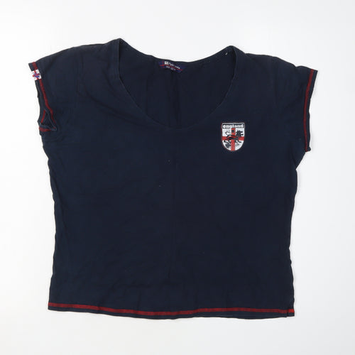 Apple Lane Women's Blue T-Shirt Size 12 Casual