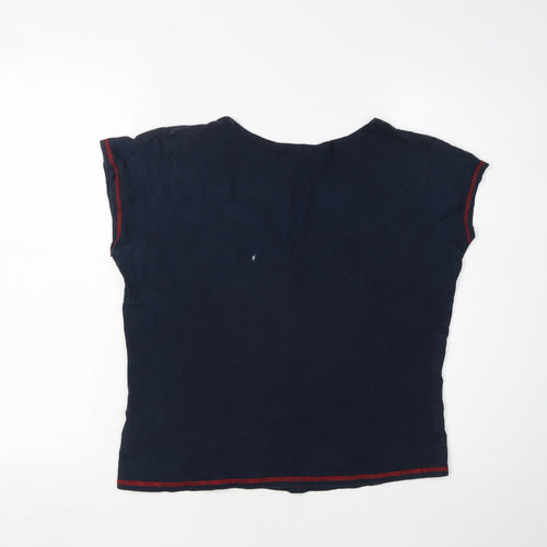 Apple Lane Women's Blue T-Shirt Size 12 Casual