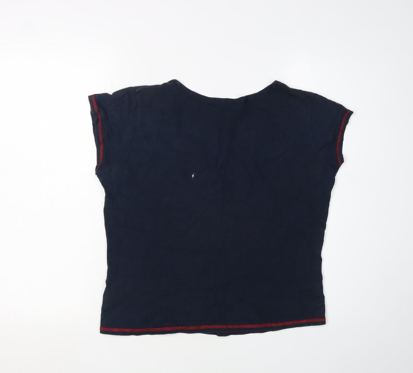 Apple Lane Women's Blue T-Shirt Size 12 Casual