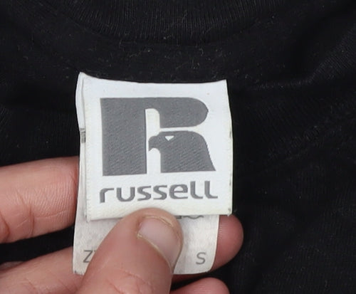 Russell Men's Black Angel Graphic T-Shirt, Size 12