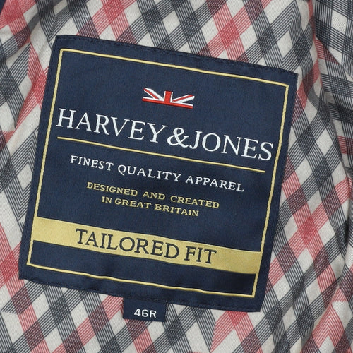 Harvey & Jones Men's Blue Blazer Size 46 Regular Fit
