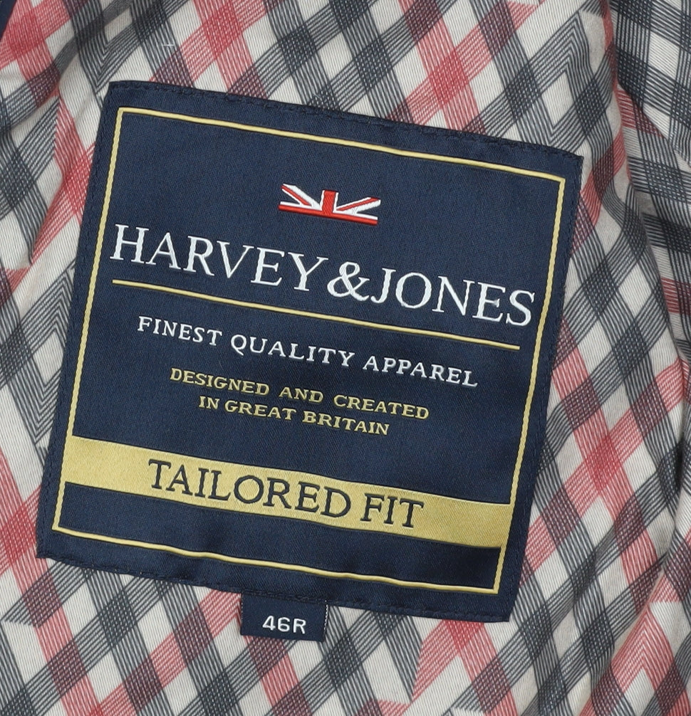 Harvey & Jones Men's Blue Blazer Size 46 Regular Fit