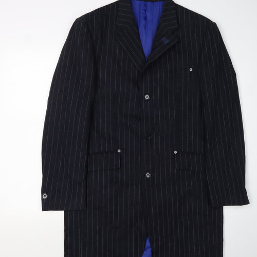 Parkes Men's Black Striped Blazer Medium Long
