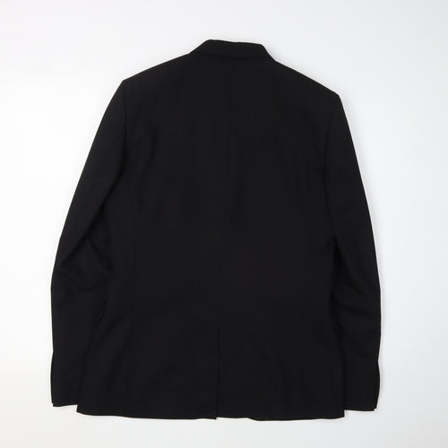 Moss London Men's Black Slim Tuxedo Jacket 38L